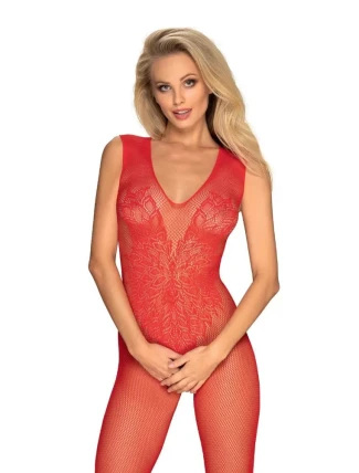 Horúce body N112 bodystocking red - Obsessive