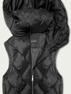 Čierna trojrozmerná dámska vesta oversize (YD35)