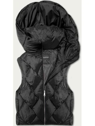 Dámska trojrozmerná vesta oversize čierna (YD35) Dámska trojrozmerná vesta oversize čierna (YD35)