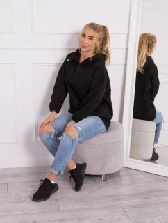 Mikina s kapucňou čierna