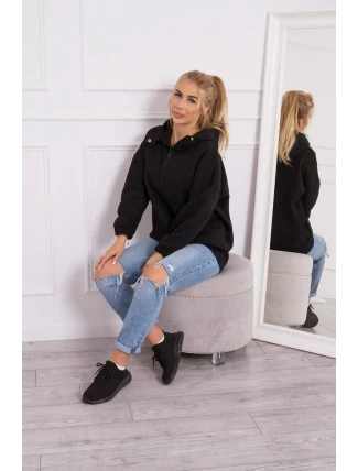 Mikina s kapucňou čierna