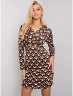 Šaty DHJ SK 12695.26P čierna a béžová Šaty DHJ SK 12695.26P čierna a béžová