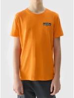 Chlapčenské tričko z organickej bavlny s potlačou 4F - oranžové Chlapčenské tričko z organickej bavlny s potlačou 4F - oranžové