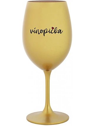 VINOPIECKA - zlatý pohár na víno 350 ml