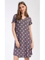 Dámska nočná košeľa s krátkym rukávom Polka dots