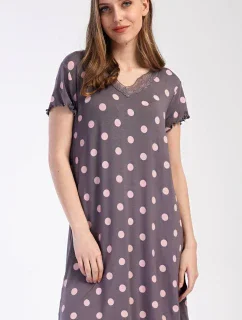 Dámska nočná košeľa s krátkym rukávom Polka dots