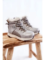 Dziecięce Ocieplane Botki Na Suwak Big Star KK374178 Srebrne