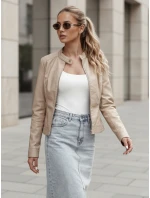 SKINVEX dámska prechodná kožená bunda béžová FashionStreet TY4744
