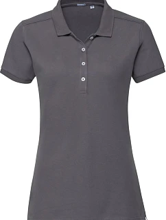 Russell Athletic 566F Dámske elastické polo tričko z piké 10.566F convoy grey