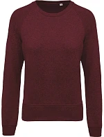Kariban K 481 Dámska mikina s raglánovými rukávmi z bio bavlny 20.K481 wine heather Kariban K 481 Dámska mikina s raglánovými rukávmi z bio bavlny 20.K481 wine heather