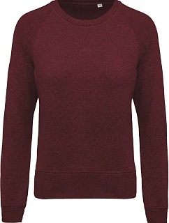 Kariban K 481 Dámska mikina s raglánovými rukávmi z bio bavlny 20.K481 wine heather