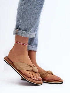 Damskie Japonki Big Star LL274623 Beżowe