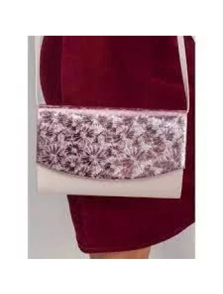 Dámska lakovaná s relief vzorom kabelka 200102 - FPrice