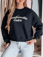 Dámska nadrozmerná mikina s potlačou COOKIES tmavomodrá FashionStreet BY1447 Dámska nadrozmerná mikina s potlačou COOKIES tmavomodrá FashionStreet BY1447