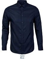 NEOBLU Blaise Men Mikro keprová košeľa s dlhým rukávom 24.3182 night blue