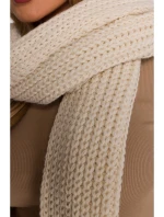 M896 Rebrovaná šatka - ecru