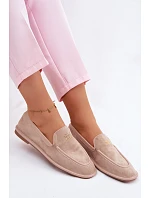 Dámské ploché mokasíny s lemovkou Vinceza Béžové