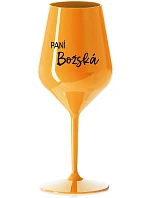 GOD'S LADY - oranžový nerozbitný pohár na víno 470 ml