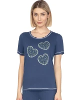 Dámske pyžamo 667 tmavomodré plus - REGINA