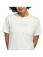 Dámske tričko adidas Cursive Wordmark Graphic T-shirt white KQ6404