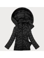 Čierna dámska prešívaná bunda s kapucňou J Style (16M9267-392) Čierna dámska prešívaná bunda s kapucňou J Style (16M9267-392)