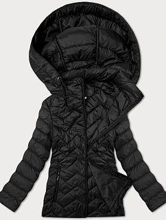 Prešívaná bunda s kapucňou J Style Black (16M9267-392)