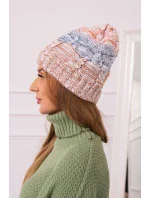 Fleecová čiapka Dolores K303 camel+jeans+red