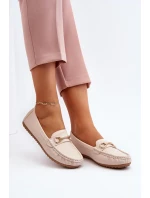 Dámské klasické mokasíny s dekorací Béžová Ainslee
