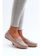 Dámske mokasíny z ekologického semišu, svetlo béžové Rerteria