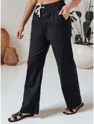 Dámske ležérne široké nohavice BOHO DAY black FashionStreet UY2647 Dámske ležérne široké nohavice BOHO DAY black FashionStreet UY2647
