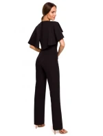 M670 Kombinéza s volánikmi - čierna