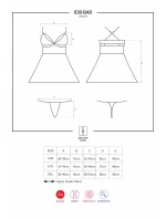 Nádherná košieľka 838 - BAB black - Obsessive