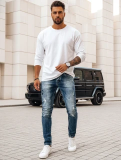 Pánske tmavomodré džínsové nohavice FashionStreet UX3995