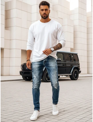 Pánske tmavomodré džínsové nohavice FashionStreet UX3995 Pánske tmavomodré džínsové nohavice FashionStreet UX3995