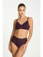 Julimex Tmavá slivka jednoduché maxi nohavičky S-2XL