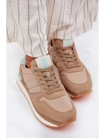 Zamszowe Sneakersy Damskie Big Star RR274A048 HI-POLY SYSTEM Ciemnobeżowe