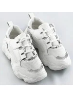 Biele dámske šnurovacie tenisky "sneakers" (172)