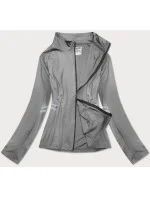 Šedá dámska mikina so stojačikom (20319)