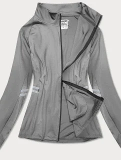 Šedá dámska mikina so stojačikom (20319)