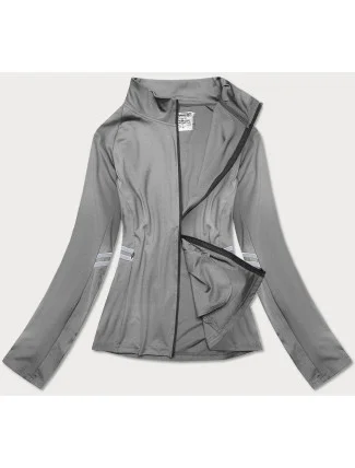 Šedá dámska mikina so stojačikom (20319)