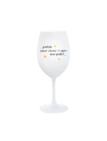 PROTOŽE ZABALIT DÁRKY NENÍ PRDEL - bílá sklenice na víno 350 ml PROTOŽE ZABALIT DÁRKY NENÍ PRDEL - bílá sklenice na víno 350 ml