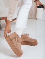Dámske snežnice na platforme beige FashionStreet ZY1047