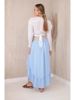 Sukňa s dlhšou zadnou časťou modrá