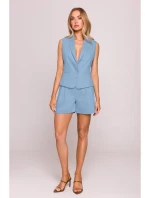 M859 Džínsová vesta - svetlomodrá