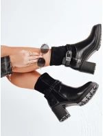 Dámske čižmy NOIRSTEP na podpätku čierne FashionStreet ZY0523