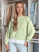 Dámska oversize mikina LUZZIO mint FashionStreet BY1381 Dámska oversize mikina LUZZIO mint FashionStreet BY1381
