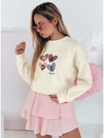 Dámska nadrozmerná mikina so srdiečkami MADELIN beige FashionStreet BY1461 Dámska nadrozmerná mikina so srdiečkami MADELIN beige FashionStreet BY1461