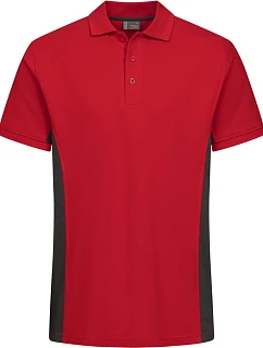 Promodoro 4590 Unisexové pracovné polo s kontrastnými prvkami – EXCD 40.4590 ohnivo červená/antracitová
