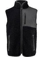 James Harvest Kingsley Fleece Vest Men Pánska fleecová vesta Sherpa „Two-Tone“ 62.1501 čierna