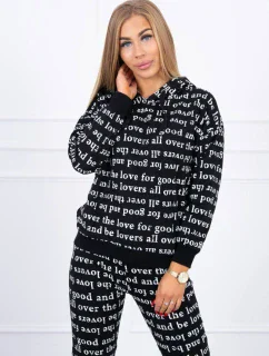 Sada s potlačou čierna